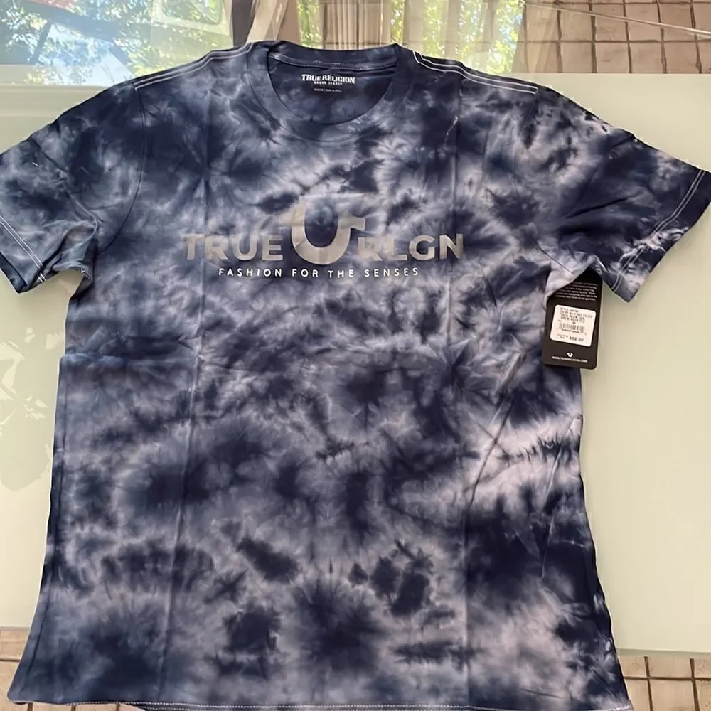 True Religion NWT t-shirt night sky tie die